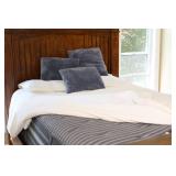 Comfy White Bedding w/ Pillows and Mattress if Desired...BeautyRest Black Mariela Luxury 12” Foam Mattress w/Bedding…
