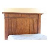 A.R.T. Furniture Solid Wood Bed w/Box Spring Hammered Metal Headboard Side-Scroll