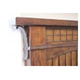 A.R.T. Furniture Solid Wood Bed w/Box Spring Hammered Metal Headboard Side-Scroll