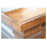 A.R.T. Furniture Solid Wood Bed w/Box Spring Hammered Metal Headboard Side-Scroll