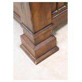 A.R.T. Furniture Solid Wood Bed w/Box Spring Hammered Metal Headboard Side-Scroll