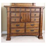 A.R.T. Furniture LARGE Solid Wood Tallboy Chest Two-Piece Dresser/Mirror w/Dovetail Drawers…