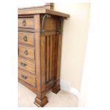 A.R.T. Furniture LARGE Solid Wood Tallboy Chest Two-Piece Dresser/Mirror w/Dovetail Drawers…
