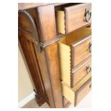 A.R.T. Furniture LARGE Solid Wood Tallboy Chest Two-Piece Dresser/Mirror w/Dovetail Drawers…