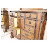A.R.T. Furniture LARGE Solid Wood Tallboy Chest Two-Piece Dresser/Mirror w/Dovetail Drawers…