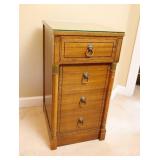 Beautiful RWay Side-Table Nightstand w/Four-Drawers and Tempered Glass Top…