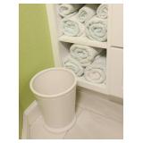 Bathroom DeCor & Accessories...Towel Set, Trash Bin w/Matching Kleenex Box, Pillar Candle...