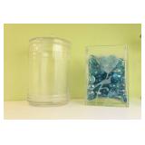 Interior Home DeCor...Glass Apothecary Jars w/Teal Accents Etc