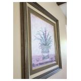 Interior Home DeCor...LARGE Framed Wall Art Aloe Plant in Vase...