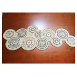 Table Desk DeCor…Pier 1 Beaded Table Runner w/Shelled-Filled Pedestal Fish Pole