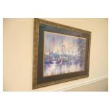 Signed Artwork 896/900 By Artist Lou Roman 1991 ‘City Lights’ w/COA…