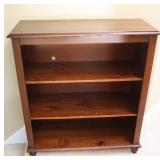 Wood Three-Shelf Bookcase Display Stand…