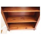 Wood Three-Shelf Bookcase Display Stand…