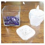 Wexford By Anchor Hocking Collectible Glass Cookie Jar, Covered Candy…