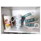 Assorted Coffee Mugs Tea Pots Etc