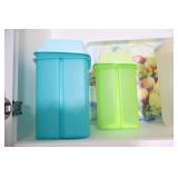 Tupperware Pickle Storage Bins, Cutting Board Etc