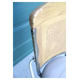 Furniture Kitchen Dining Bar...Swivel Metal Wood Back Padded Cushion Seat Counter Height Chairs