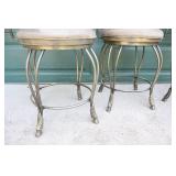 Furniture Kitchen Dining Bar...Swivel Metal Wood Back Padded Cushion Seat Counter Height Chairs