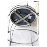 Furniture Kitchen Dining Bar...Swivel Metal Wood Back Padded Cushion Seat Counter Height Chairs