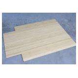 BAMJIUSHANG Bamboo Bath Shower Desk Mat Non-Skid Water-Repellent Rug