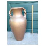 Home & Patio DeCor…Tall Heavy Indoor Clay Concrete-Style Urn Vessel Flower Pot…