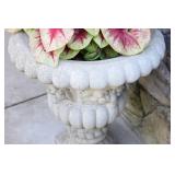 Lawn Garden & Patio DeCor…Heavy Concrete Urn-Style Planter w/Foliage…