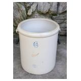 Six 6-Gallon Red Wing Crock w/Small Wing Bale Handles…