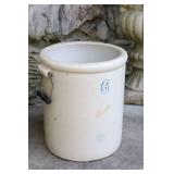 Six 6-Gallon Red Wing Crock w/Small Wing Bale Handles…