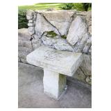 Lawn Garden & Patio DeCor…Heavy Concrete Two-Piece Memorial Bench…