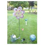 Lawn Garden & Patio DeCor…Metal Yard Art, Glass Gazing Ball w/Stand Etc
