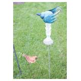 Lawn Garden & Patio DeCor…Metal Yard Art, Glass Gazing Ball w/Stand Etc