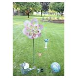 Lawn Garden & Patio DeCor…Metal Yard Art, Glass Gazing Ball w/Stand Etc