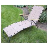 Patio Furniture…Deluxe Steel-Framed Folding Web Chaise Lounge Lawn Chair…