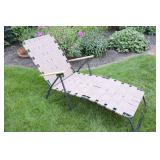Patio Furniture…Deluxe Steel-Framed Folding Web Chaise Lounge Lawn Chair…