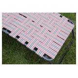 Patio Furniture…Deluxe Steel-Framed Folding Web Chaise Lounge Lawn Chair…