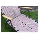 Patio Furniture…Deluxe Steel-Framed Folding Web Chaise Lounge Lawn Chair…