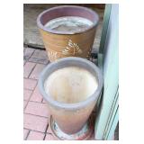 Lawn Garden & Patio DeCor…Tall Clay Leaf-Motif Flower Pot…