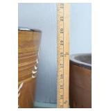 Lawn Garden & Patio DeCor…Tall Clay Leaf-Motif Flower Pot…