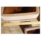 Lawn Garden & Patio DeCor…French-Style Square Clay Flower Pots Terra Cotta