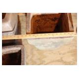 Lawn Garden & Patio DeCor…French-Style Square Clay Flower Pots Terra Cotta