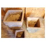 Lawn Garden & Patio DeCor…French-Style Square Clay Flower Pots Terra Cotta