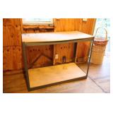 Storage Shelf Metal Wood Work Bench