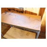 Storage Shelf Metal Wood Work Bench