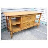 MCM Drexel Credenza TV Stand w/Display Shelves…