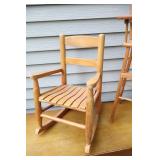 Vintage Child’s Wood Rocking Chair and Doll High-Chair
