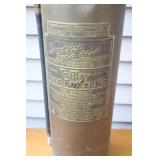 Antique Brass Randolph Soda Acid Tank ‘To Play Turn Bottom Up’