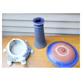 Lawn & Garden DeCor...Ceramic Two-Piece Birdbath, Turtle Planter