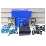 Original 2000 Sony PlayStation PS2 SCPH-30001 Blue Launch Box!!