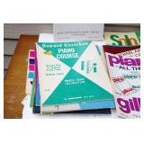 Vintage Assortment of Music Piano Instructional Books Etc