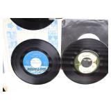 Music…Vintage Vinyl 45rpm Records w/Sleeves Including The Beatles
